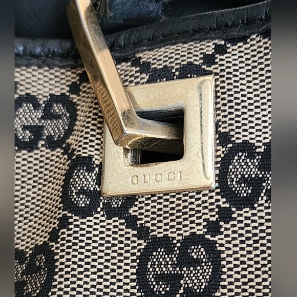 GUCCI Black and Tan Tote Bag - Picture 3 of 11